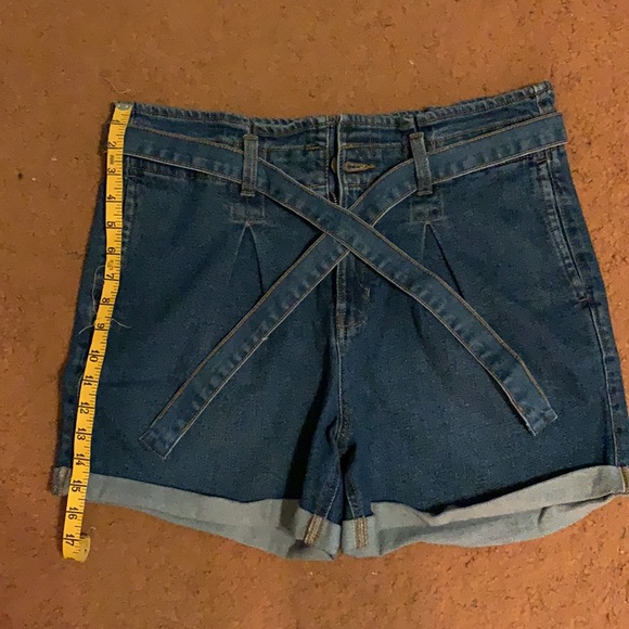 ana paperbag blue jean shorts - Picture 7 of 7